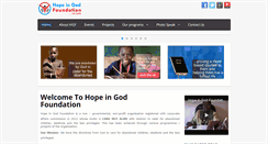 Desktop Screenshot of hopeingodfoundation4care.org