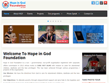 Tablet Screenshot of hopeingodfoundation4care.org